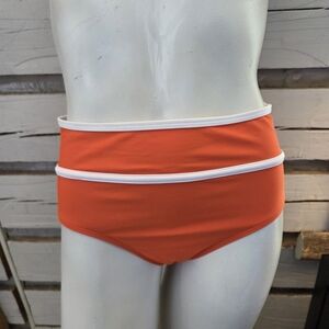 Orange High-Waisted Bikini Bottom